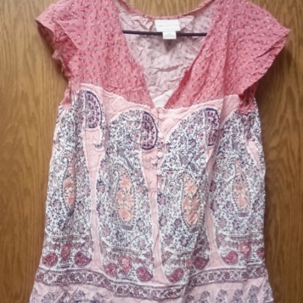 Liz Claiborne Pink Paisley Blouse